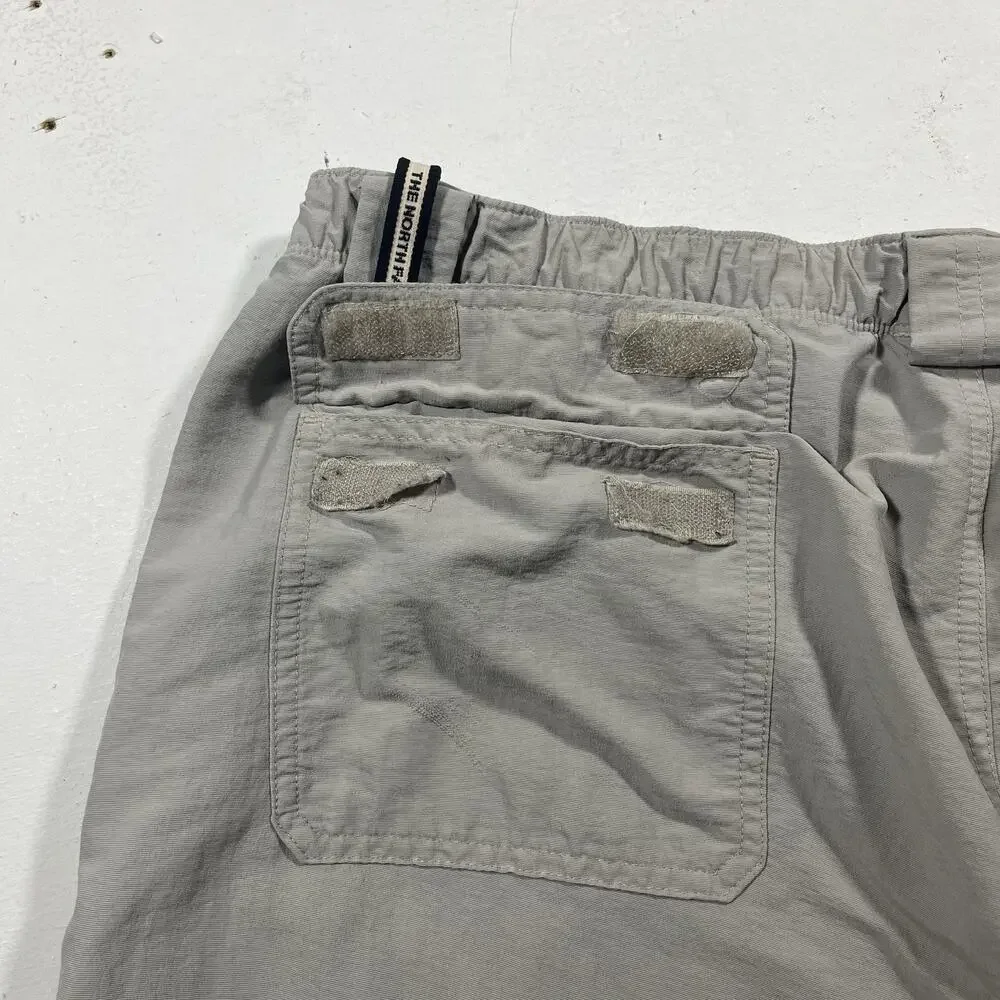 The North Face Convertible Zip Off Cargo Hiking Pants XL Beige Nylon